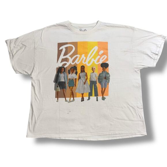 Mattel Womens Barbie Graphic Print T Shirt Top 2023 Cotton Plus Size 3X - Picture 1 of 6